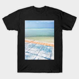 Colorful Sidewalk Near Tropical Ocean T-Shirt